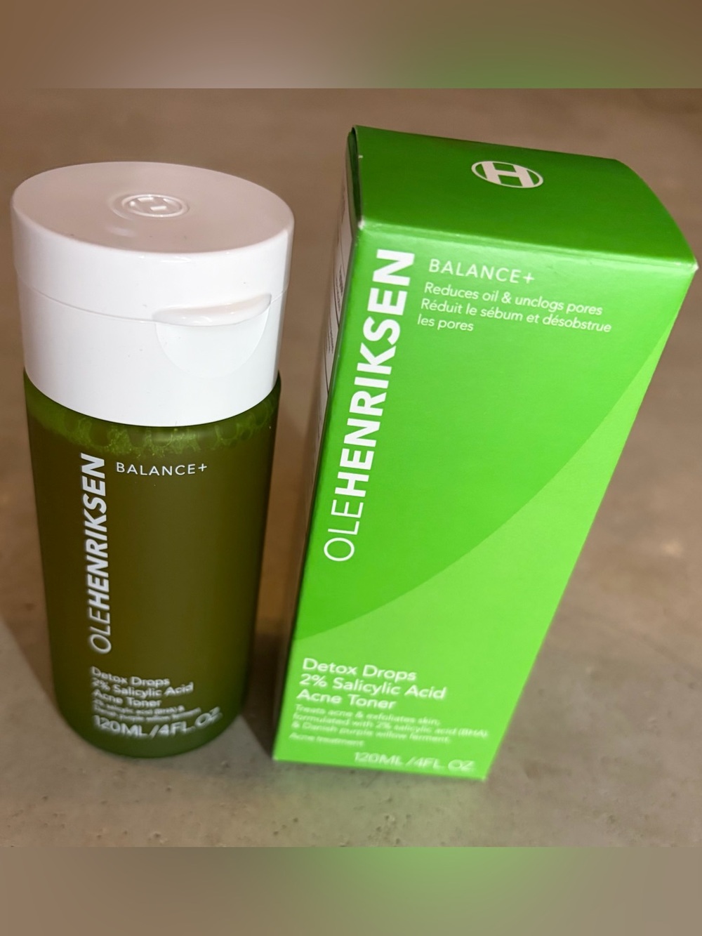 NIB Ole Henriksen Balance+ Detox Drops 2% Salicylic Acid Acne Toner 4 oz